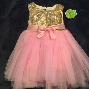 Toddler Kid Heart Sequins Party Princess